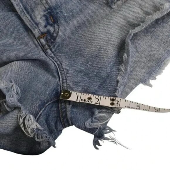 Gap  Jean Shorts Distressed Cutoffs High Rise Light Wash Size 25 - Picture 10 of 10